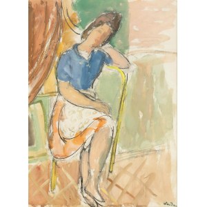 Zygmunt Landau (1898 Łódź - 1962 Tel Aviv), Sitting Woman