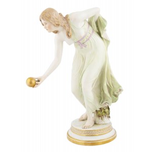 Figurka dziewczyna z kulą (Kugelspielerin), Miśnia, 1897 r.