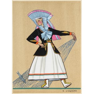 Zofia Stryjeńska (1891 Kraków - 1976 Geneva), Woman in Kashubian costume, 1939.
