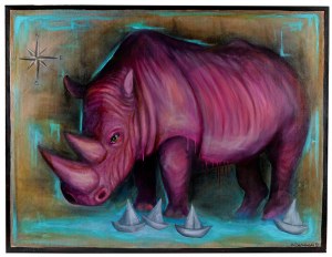 Anita Dąbrowska, Believe in pink rhino, 2019 r.