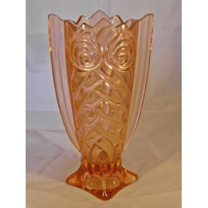 Art Deco vase Owl Economic Glassworks Hortensja