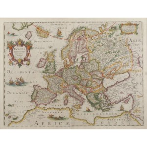 Hendrick HONDIUS II (1597-1651), Mapa Europy, ok. 1650 r.
