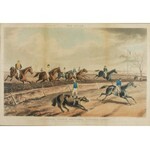 R.G. i A.V. REEVE według Georg Henry LAPORTE (1799-1873), Skok przez rów na wielkim wyścigu konnym w Liverpoolu, 1853