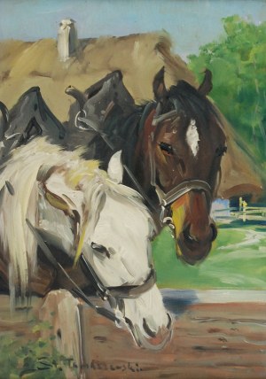 Stanisław MIEDZA-TOMASZEWSKI (1913-2000), Para głów koni