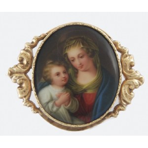 Broszka z Madonną z Dzieciątkiem