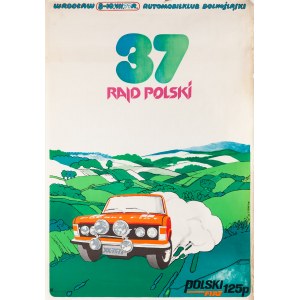 37. Rajd Polski. Wrocław 8-10 VII 77 r. Automobilklub Dolnośląski. Polski Fiat 125p - proj. I. FERENC, 1977