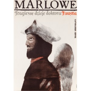 Tragiczne dzieje Doktora Fausta. Marlowe. Teatr Ateneum - proj. Maciej URBANIEC (1925-2004), 1975