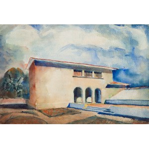 Stefan Wiktor DAŃCZAK (1912 - 1939), Vila na slunci/interiér se sochou