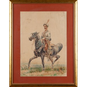Targosz KANEK (?) (20th century), Cossack on horseback, 1956
