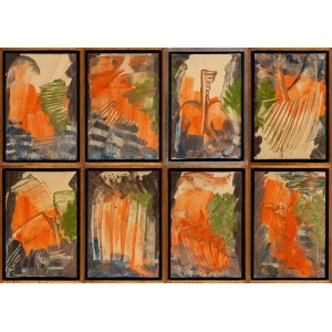 Painter unspecified, Monographist F (20th century), Set of 8 works from the Garden of Eden series