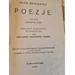 MICKIEWICZ Adam - PISMA Poezje 1931