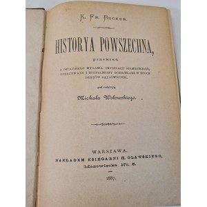 BECKER K.Fr. - BECKER HISTORY zväzok V 1887