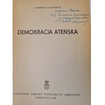 KUMANIECKI Kazimierz - DEMOKRACJA ATEŃSKA Dedykacja od autora