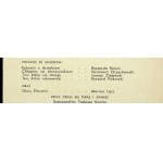[THEATRICAL PROGRAM] LETTERS OF THE POLISH THEATER NO. 2, SEASON 1957-1958