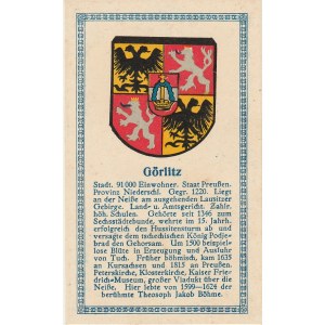 ZGORZELEC. GÖRLITZ. Herb, poniżej krótki tekst dotyczący miasta; n ...