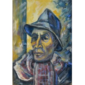 Aleksander KOBZDEJ (1920-1972), Portrait of a man in a hat