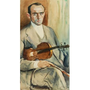 Julian FAŁAT (1853-1929), Portrét houslisty Pawła Kochańského, 1911