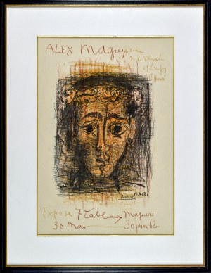 Pablo PICASSO (1881-1973), Plakat na wystawę obrazów Alexa Maguya Galerii de l'Elysee