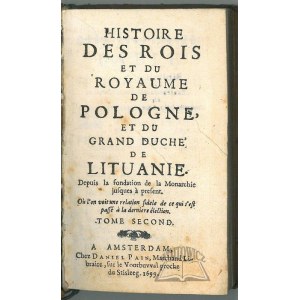 JOLLI J. G., Histoire Des Rois et du Royaume de Pologne et du Grand Duché de Lituanie.