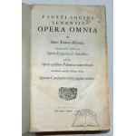 (SOCYN Faustus), Opera omnia in duos tomos distincta.