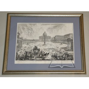 PIRANESI Giovanni Battista (1720 - 1778)., Veduta della Basilica e Piazza di S. Pietro in Vaticano.