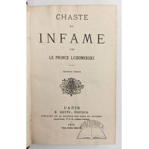 LUBOMIRSKI (Joseph), Chaste et infame.