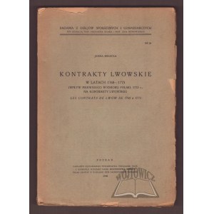 BIELECKA Janina, Lvovské smlouvy v letech 1768-1775. (Vliv prvního dělení Polska , 1772 na lvovské smlouvy).