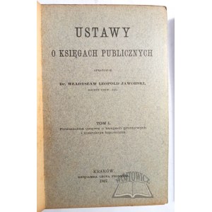 JAWORSKI Władysław Leopold, Die Gesetze in den öffentlichen Büchern.