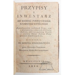 ŁABÊCKI Antoni, Footnotes and Inventory to the Codex of Civil Judicial Procedure.