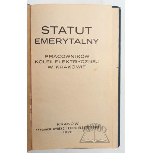 STATUTE of pension of employees of electric railroad in Cracow.