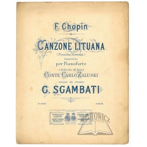 (NUTES). CHOPIN Frédéric, Canzone Lituana. (Litevská píseň).