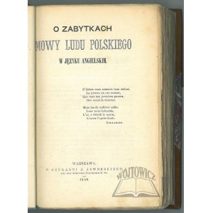 O ZABYTKACH mowy ludu polskiego w języku angielskim.