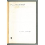 SZYMBORSKA Wisława (Autograf, Wyd. 1, Autograf). Poezje. (Poems).