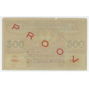 Estonia 500 Marka 1920 (ND) Specimen