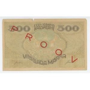 Estonia 500 Marka 1920 (ND) Specimen