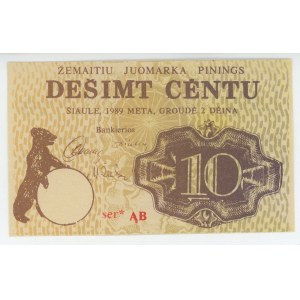 Lithuania 10 Centu 1989 Fantasy Note