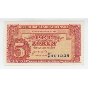 Czechoslovakia 5 Korun 1945 (ND)