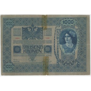 Czechoslovakia 1000 Kronen 1902 (1919) Overprint Kolek 10K