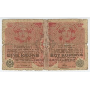 Croatia 1 Corona 1920 Handstamp Citta Di Fuime