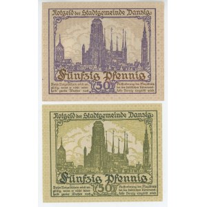 Danzig 2 x 50 Pfennig 1919