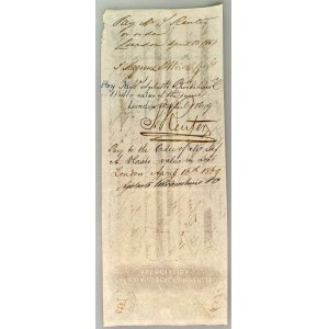 German States Prussia Koenigsberg Commercial Association Wechsel (Bill of Exchange) 1869