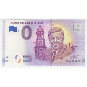 Germany - FRG Helmut Schmidt 0 Euro Souvenir Note 2018