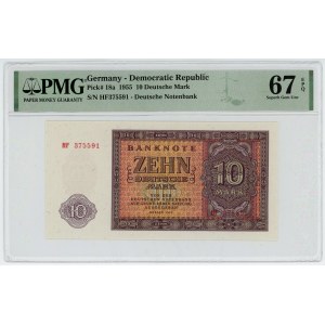 Germany - DDR 10 Deutsche Mark 1955 PMG 67 EPQ