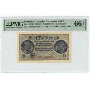 Germany - Third Reich 5 Reichsmark 1940 1945 (ND) PMG 66 EPQ