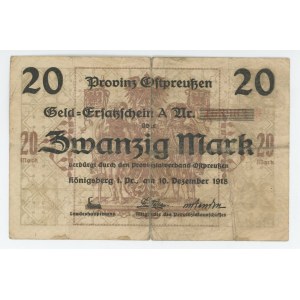 Germany - Empire East Prussia Konigsberg 20 Mark 1918 Notgeld
