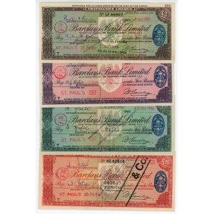 Great Britain 2 - 5 - 10 - 20 Pounds 1960 - 1963 Traveller's Checks