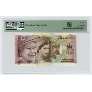 Scotland Bank of Scotland 10 Pounds 2012 PMG 65 EPQ