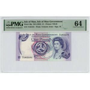 Isle of Man 1 Pound 1983 (ND) PMG 64 EPQ