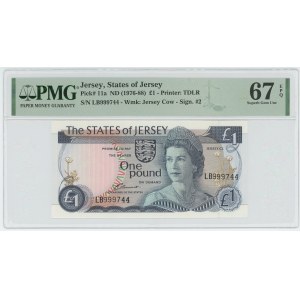 Jersey 1 Pound 1976 1988 (ND) PMG 67 EPQ