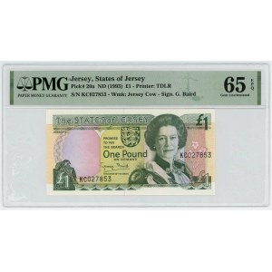 Jersey 1 Pound 1993 (ND) PMG 65 EPQ